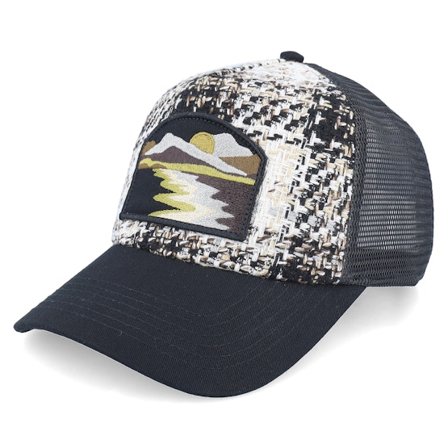 Upfront - Schwarz trucker Cap - Aslan Checked/Black A-Frame Trucker @ Hatstore