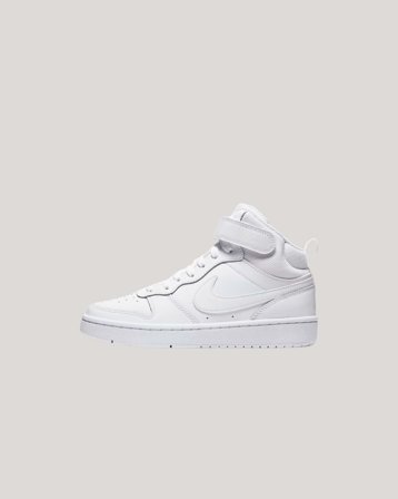 Nike COURT BOROUGH MID 2 Hvid Sko Dreng - Kids Brand Store