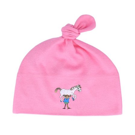 Pippi Långstrump - Rosa traditionalbeanie Beanie - Kids Pippi Lilla Gubben One Knot Pink Beanie @ Hatstore