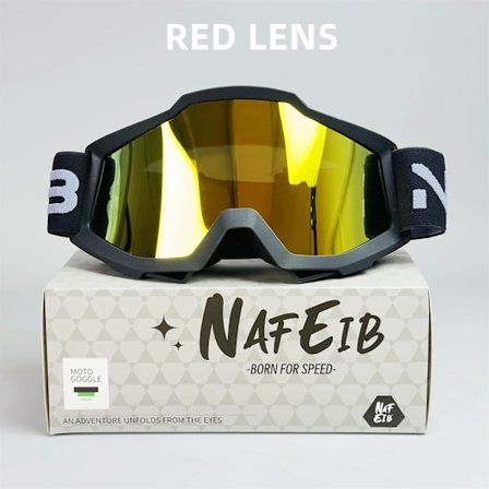 NAFEIB Moottoripyörälasit N17 Motocross Pyöräilylasit Ulkoilu Maasto Hiihto Urheilu MTB ATV Dirt Bike Racing Lasit (FMY)