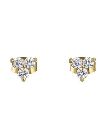 Flower Crystal Earring Accessories Jewellery Earrings Studs Gull By Jolima*Betinget Tilbud