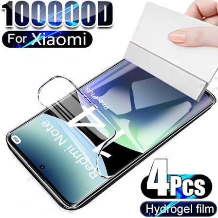 4 st Hydrogel Film för Xiaomi Redmi Note 14 Pro Plus 13 12 11 Skärmskydd Redmi 14C 13C A3 A1 A2 Note 14 5G 4G 14s Gel Film