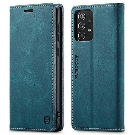 AUTSPACE A01 Series Kompatibel med Samsung Galaxy A52 4G/5G/A52s 5G PU Læder Etui RFID Wallet Flip Stand Cover [DB]