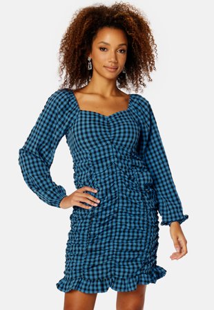 Pieces - Noelia LS Dress - Black - Kläder - - Bubbleroom
