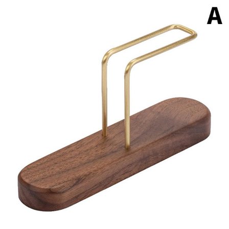 Kaffefilterholder i træ og opbevaringsstativ til papirfiltre