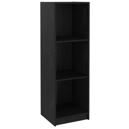Vidaxl Bokhylla/rumsavdelare 36x33x110 Cm Svart Massiv Furu Svart