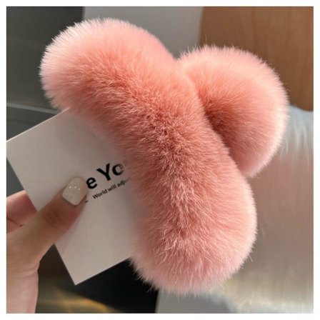 Pehmeä hiuspidike, tyylikäs, yksivärinen tekoturkis, suuri hiuspidike, syksy, talvi, yksivärinen hiusneula, hiuspanta paksuille hiuksille