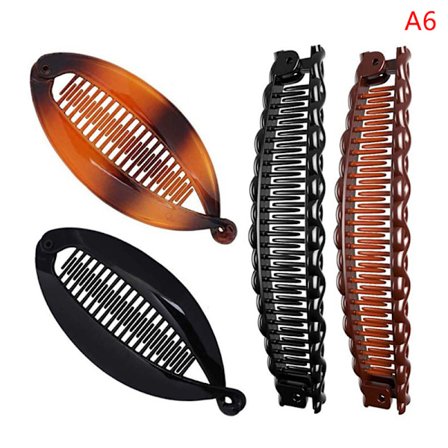 1Set Fish Shape Hår Klo Clips Banan Barrettes Hårnålar Hår