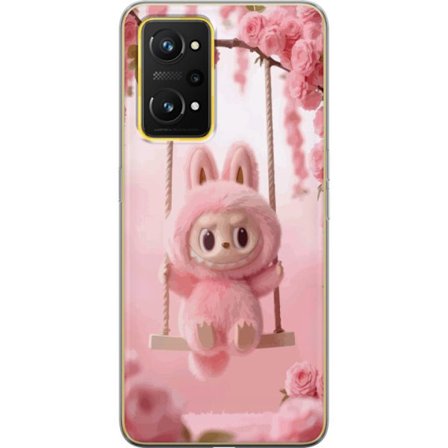 Kompatibelt Mobildeksel til Realme Realme GT Neo 3T Monsterfigur søt kanin med rosa kinn