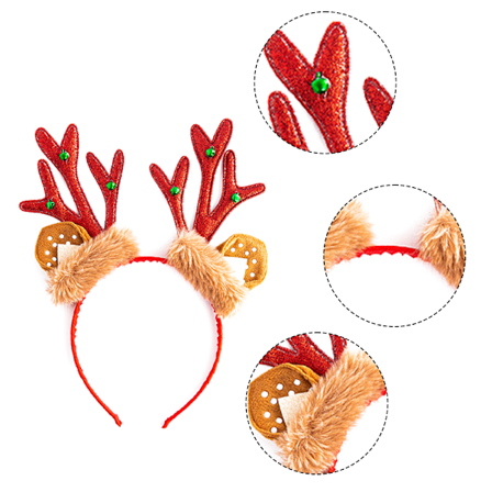 Rensdyr Gevir Paillet Hårbøjle, Hårbøjle Hårring til Kvinder Piger