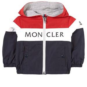 Kids - Moncler Navy Colourblock Logo Windbreaker 9-12 months - Coats and jackets - 9-12 months - Navy