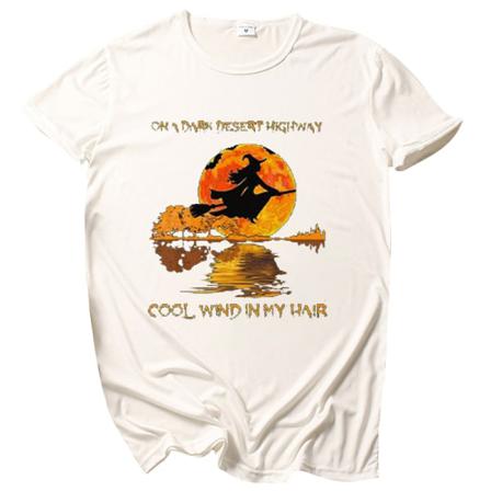 Damer Med Rund Hals Med Kort Ärm T-shirt Med Bokstäver Print Tunika Blus