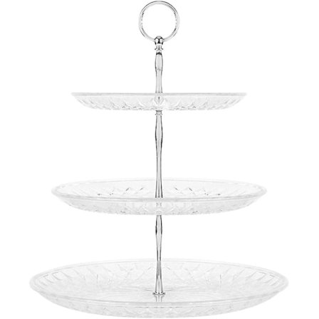 Cupcake-stativ 3-lags kakestativ Dessertstativ Trelags serveringsbrett Fruktskål Bakverk serveringsbrett