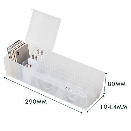 Cable Storage Box Transparent Plastic Data Line Storage Container For Desk Stationery Multifunctional Headset Data Charging Line