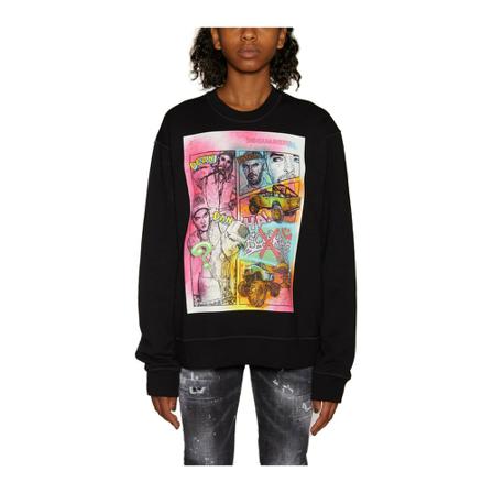 Dsquared2 Sweatshirt , Zwart , Heren , Maat: S