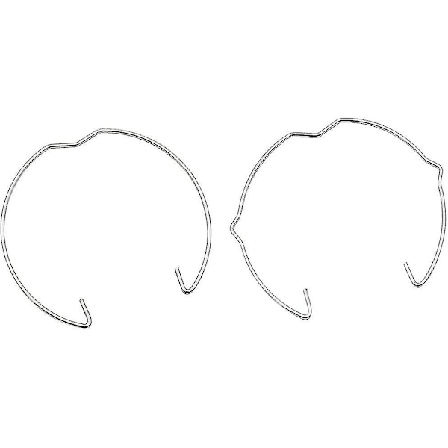 Pakke med 30 GU10 MR16 Fjederringe Klips 50mm Diameter Nedlys LED Spot Halogen Lampeholdere[fw]