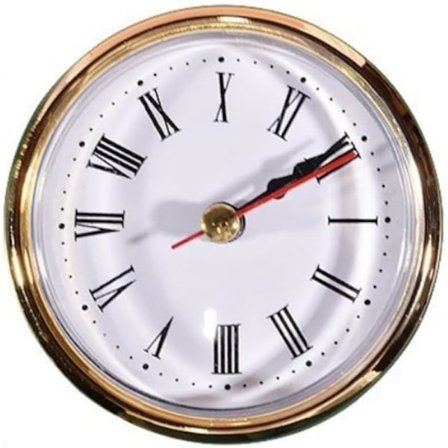 65mm Kvarts Klokke Urverk Erstatning Klokkeinnsats Miniatyr Rundt Kvarts Urverk DIY Deler med Romertall