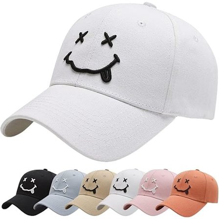 Baseballkasket Herre Original Bisarre Broderi Hatte Unisex, Hip Hop Truckerkasketter Justerbar Åndbar Sommersol Hvid