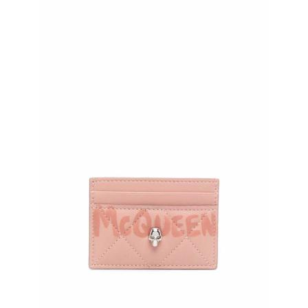 Alexander McQueen, Card Holder Różowy, Kobieta, Rozmiar: ONE Size