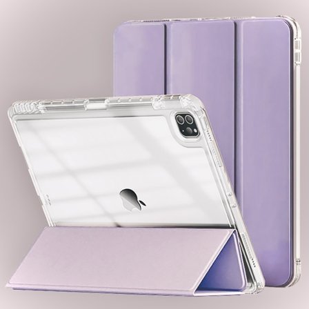 Fodral för iPad 10/2022 A16 11 Ljuslila Tri fold Hög Transparent
