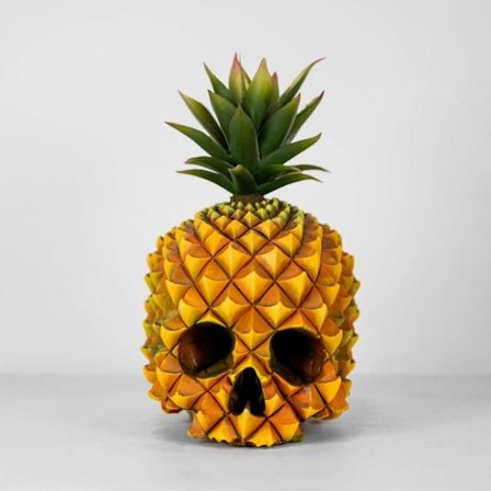 Kreativ ananas kraniehoved beholder kontor skrivebord hjem Halloween dekoration ornamenter