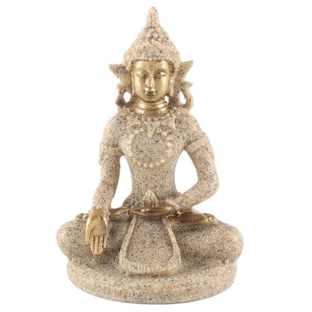 Gudomlig Närvaro, Mini Buddha-staty i Sandsten, Livfullt Hantverk, Förbättra Ditt Meditationsutrymme Med Positiv Energi Och Utsökt Konstnärlighet,