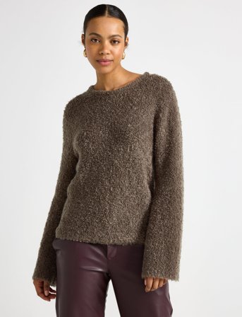 Lindex Sweater Rosalie Wool - Brown - M