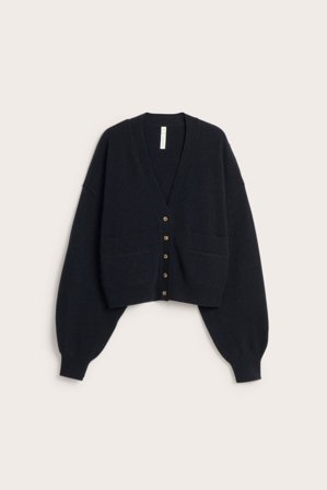 Kappahl | Kardigan z mieszanki wełny i kaszmiru | Czarne