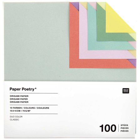 Origami paper Duo Colour Classic 15x15 cm 100 sheets