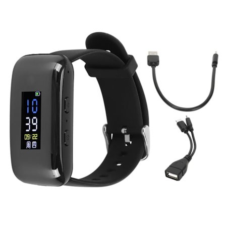 Stemmeopptakerklokke AI HD Støyreduksjon 8GB Mini Spionkamera Fotografering