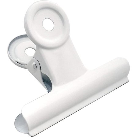 Store Hvite Bull Klips - 12 Pakk Metall Hengselklips Fil Papir Klemmer for Håndverk, Matposer, Bilder Hjem Kjøkken & Kontor