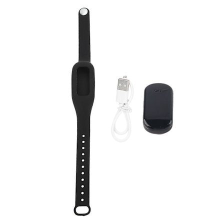 USB Laddning Intelligent Anti-Snarknings Armband Justerbar Anti-Snarkningsenhet (Svart)