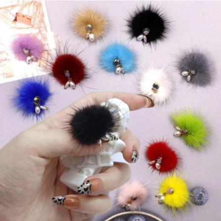 1 Stycke Diy Plyschboll Nail Art Smycken Löstagbart Pärlhänge