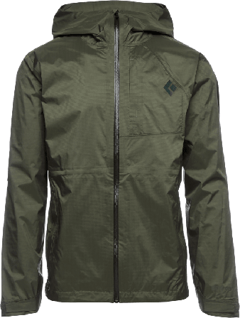 Black Diamond Men's Treeline Rain Shell Men rain jackets Green XL