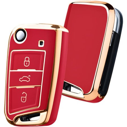 Bilnyckelskydd för VW Golf 7 Nyckelbox/Nyckelfodral för VW, Polo, Skoda, Seat, 3 knappar