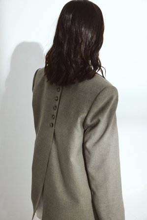 NA-KD Oversized Blazer - Skræddersyet blazer - Grå - EU 34