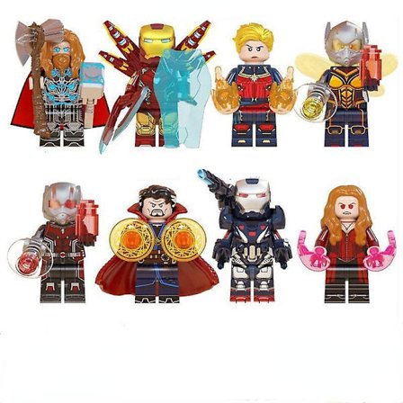 Marvel Avengers Iron Man Thanos Falcon Eye Rocky Thor Skurk Samlede Byggeklosser