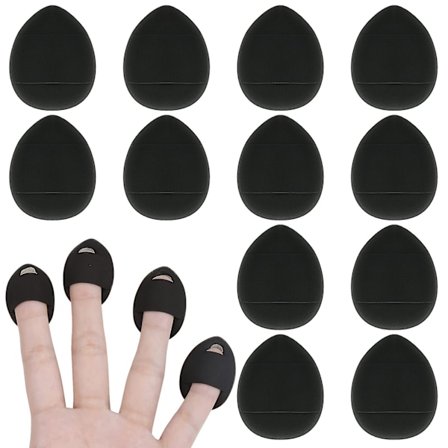 16-pack fingerpuderpuffar för makeup, minipuderpuffar, mjuka puderpuffar för daglig makeup, foundation, concealer, kosmetika