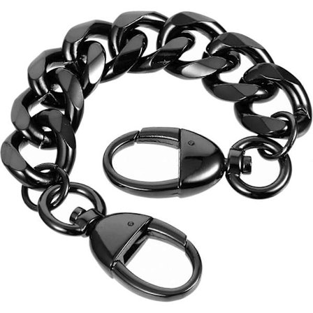 Svart Kraftig Väskrem Väskkedja Handväska Handtag Ersättning 29cm Metall Dam Väska Tote för DIY Plånbok Axelväska Cross Body Väska Tillverkning