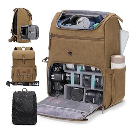 Outdoor Camera Backpack - Waterproof and Durable Photo Bag for DSLR and Mirrorless Cameras