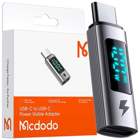 MCDODO ADAPTER USB-C ADAPTER USB TYP C SNABBLADDNING 100W MÄTARE