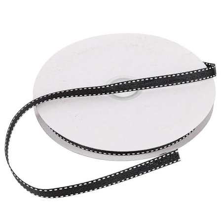 Blomsterindpakningsbånd Polyesterbånd Håndværk Sort 4500X1cm Kreative bånd 1 rulle[D]