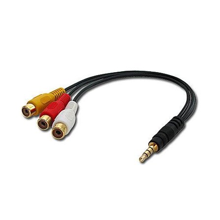 Lindy video/audio-adapter - kompositt video / lyd - 25 cm