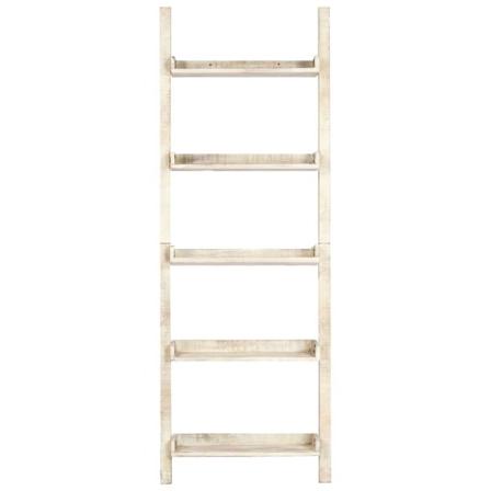 Vidaxl Steghylla Vit 75x37x205 Cm Massivt Mangoträ Vit
