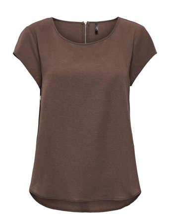 Onlvic S/S Solid Top Ptm Brown ONLY