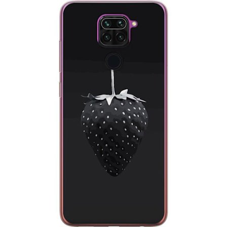 Kompatibel Mobilcover til Xiaomi Redmi Note 9 Mørk jordbær i kunstnerisk stil