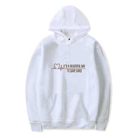 Grey's Anatomy American Drama Intern Hættetrøje Pullover Grafisk Print Hættetrøjer