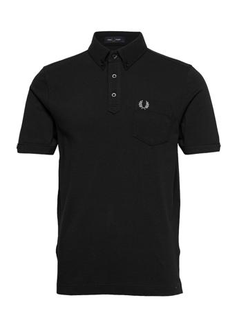 Button Down Collar Polos Short-sleeved Svart Fred Perry