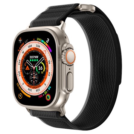 Apple Watch-rem 38mm 40mm 41mm, mjuk nylonflätad kardborreögla för Apple Watch Ultra 2 Ultra Series 9 8 7 SE 6 5 4, svart/grå