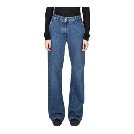 MM6 Maison Margiela Byxor 5 Pockets blå, Dam Boyfriend Jeans, Dam, Storlek: M